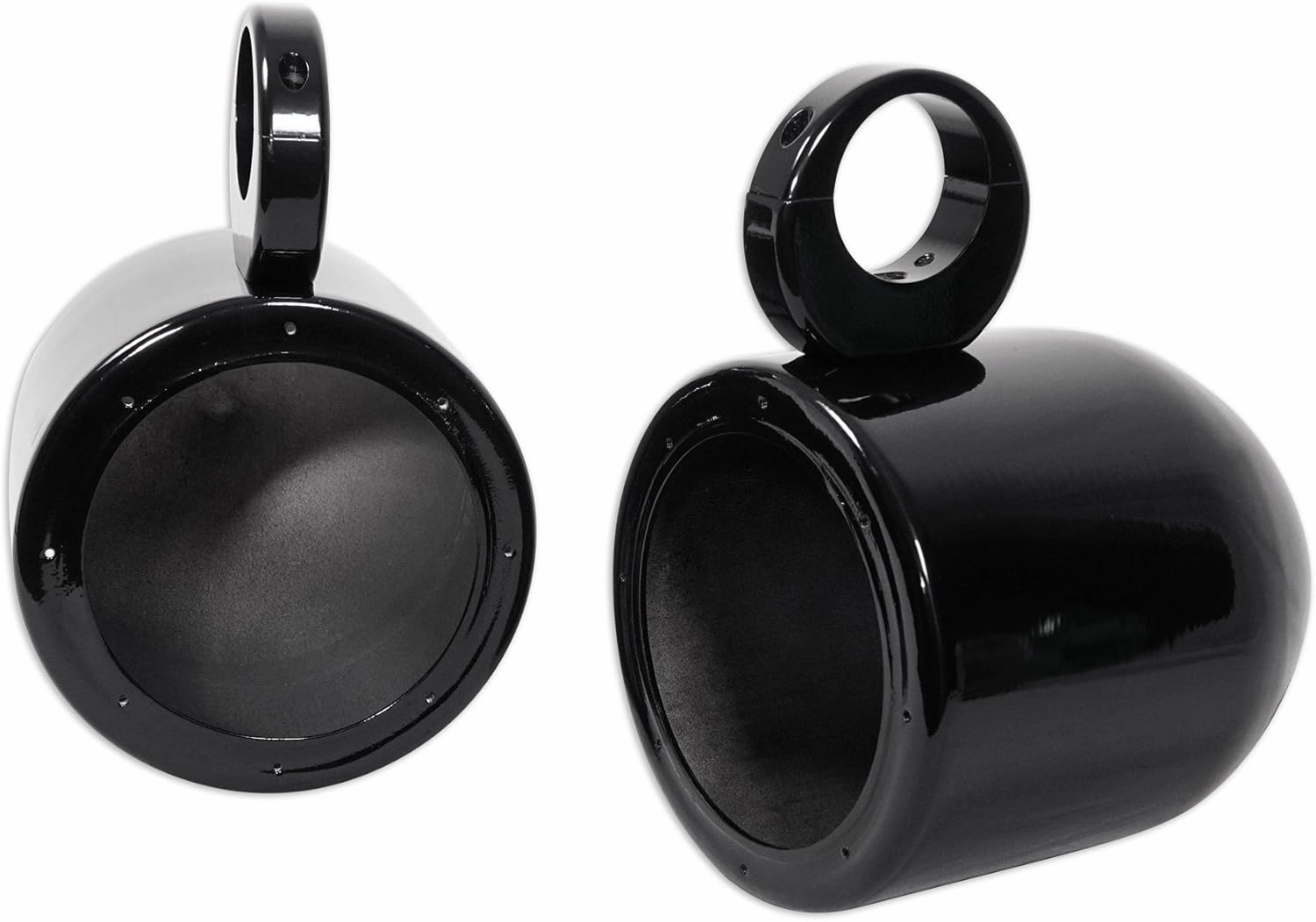 Pair Rockville MAC65B 6.5" Black Aluminum Wakeboard Tower Speaker Pod Enclosures