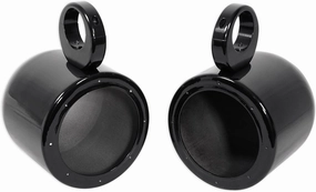 Pair Rockville MAC65B 6.5" Black Aluminum Wakeboard Tower Speaker Pod Enclosures