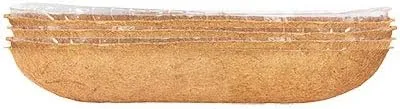 Panacea 82354 Moisture Keeper Trough Coco Liners, 36" L Each, Pack of 4