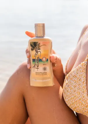 Panama Jack SPF 8 Sunscreen Lotion and SPF 45 Lip Balm Bundle