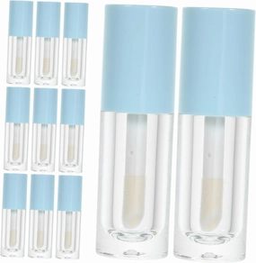 PartyKindom 14Pcs Refillable Clear Tubes with Wands Empty Plastic Containers for Lip Gloss Portable and Lightweight Holders for Travel and DIY Cosmetic Storage