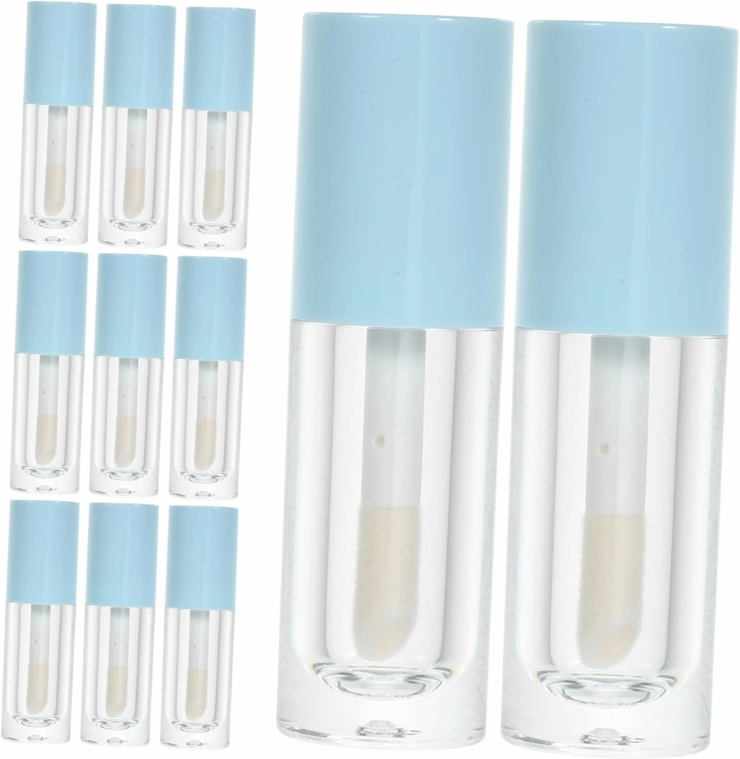 PartyKindom 14Pcs Refillable Clear Tubes with Wands Empty Plastic Containers for Lip Gloss Portable and Lightweight Holders for Travel and DIY Cosmetic Storage