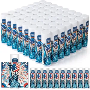 Patriotic Flag Statue of Liberty Lip Balm 60 Pack, 4th of July Party Favors, Moisturizing Lip Balm Bulk for New York Party Favors, Patriotic Freedom Day Gifts for Women Men