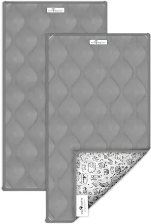 Paw Inspired Guinea Pig Cage Liners | Washable Fleece Bedding with Waterproof Bottom | Super Absorbent Pee Pad or Pet Bed Mat for Guinea Pigs, Ferrets, Rabbits, Hamsters, Small Animals (C&C 2x1, Gray)