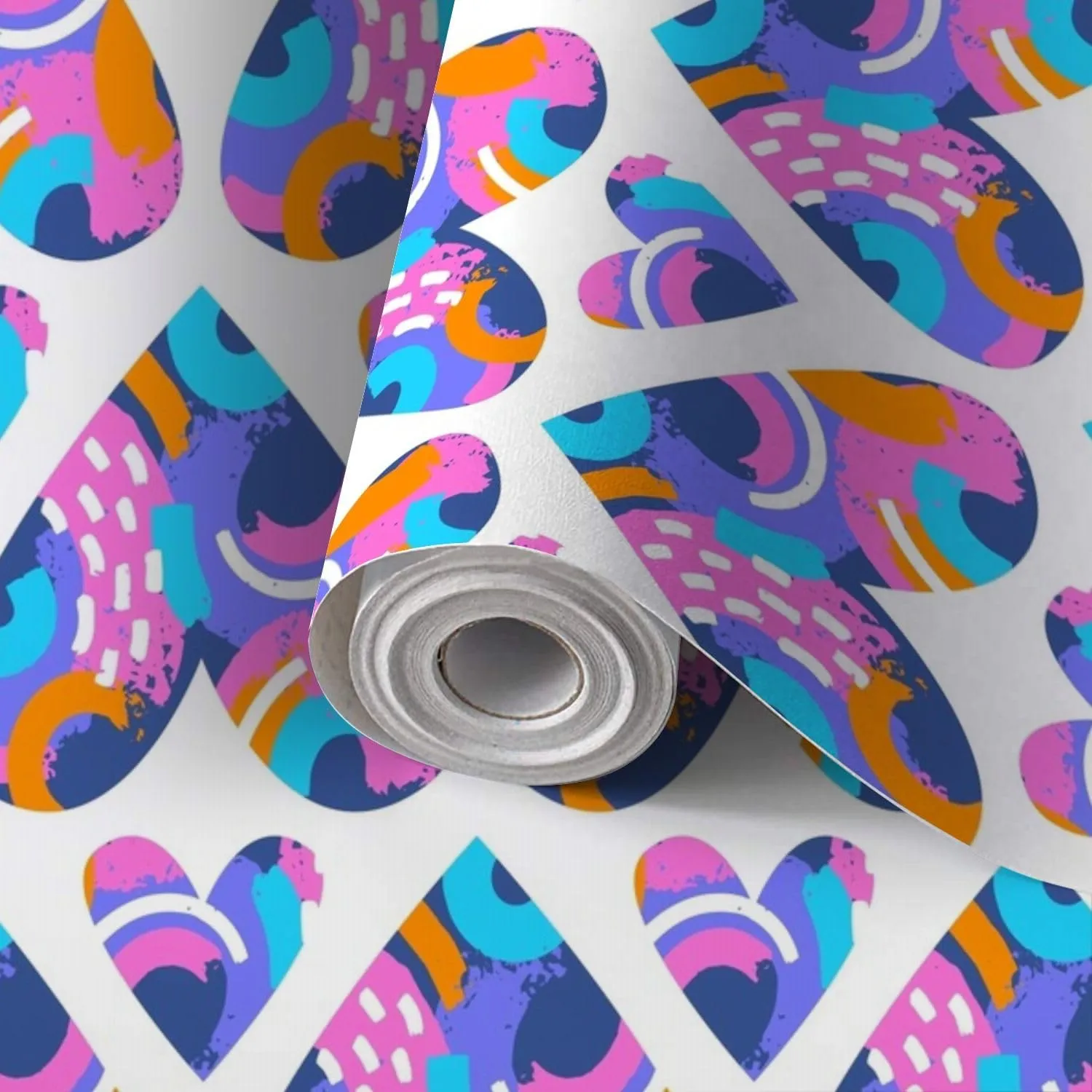 Peel and Stick Wallpaper Self Adhesive Wall Mural Seamless pattern created from geometric shapes abstract spots textures Contact Paper Renter Friendly Wallpaper for Kitchen Nursery Bedroom 17.7"x118"