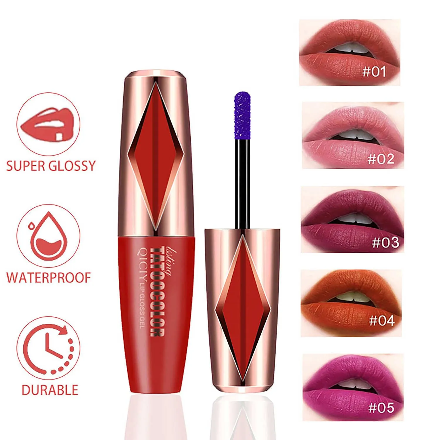 Peel Off Lip Stain -Lip Stain Peel Off Masque - Long Lasting, Waterproof and Transfer Proof Nude Lip Tint, Matte Finish Peel Off Makeup(Glamorous Red)