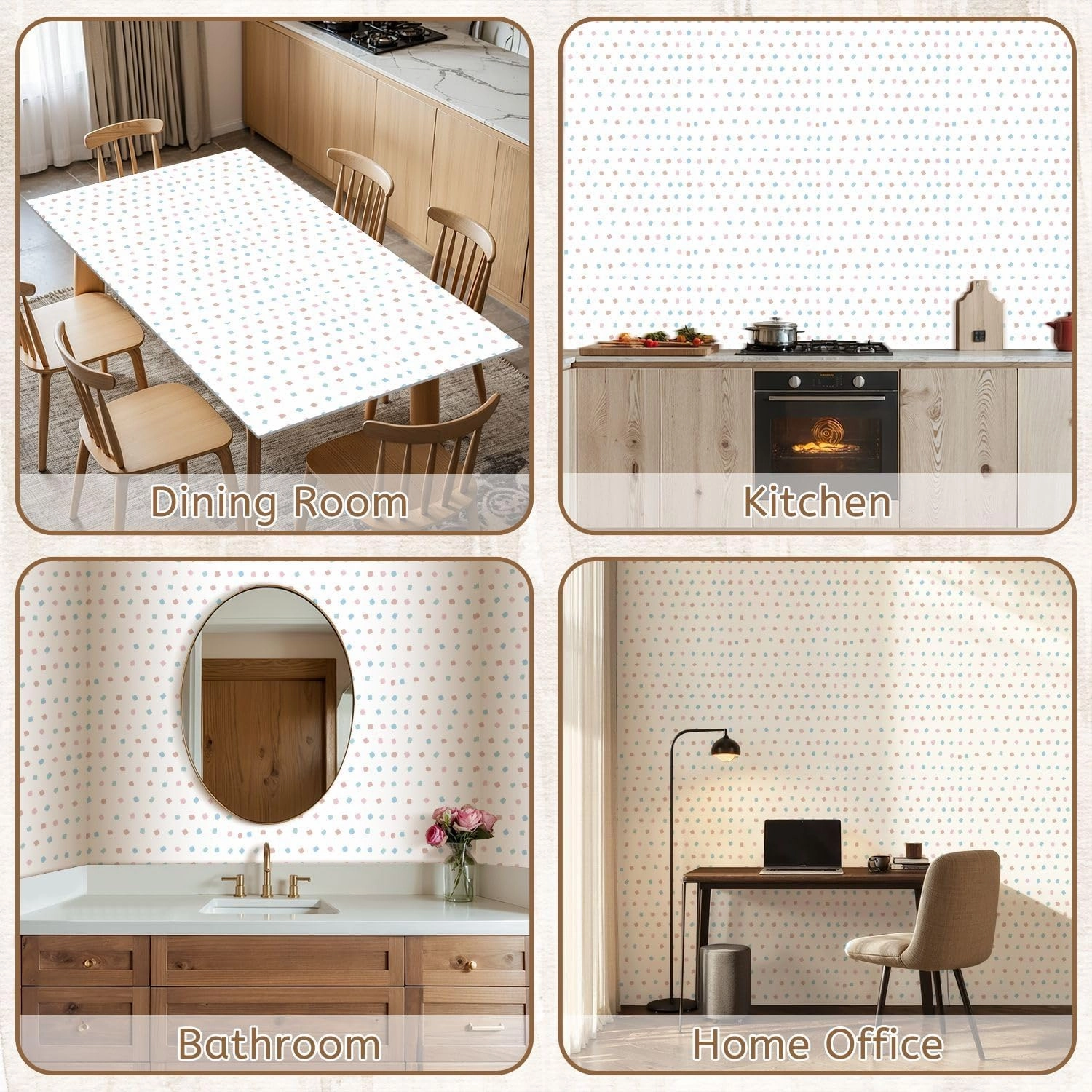 Peel and Stick Wallpaper Self Adhesive Wall Mural Cute childish seamless small colorful mosaic shapes Minimalistic Contact Paper Renter Friendly Wallpaper for Kitchen Nursery Bedroom 17.7"x118"