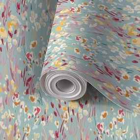 Peel and Stick Wallpaper Self Adhesive Wall Mural Cute feminine seamless watercolor pattern little tiny wildflowers hand Contact Paper Renter Friendly Wallpaper for Kitchen Nursery Bedroom 17.7"x118"