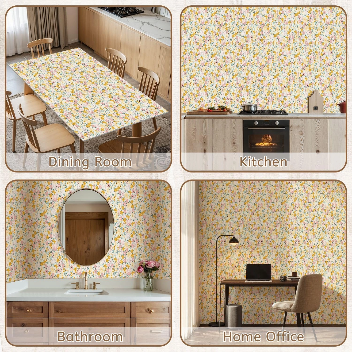 Peel and Stick Wallpaper Self Adhesive Wall Mural Cute feminine seamless watercolor pattern little tiny wildflowers hand Contact Paper Renter Friendly Wallpaper for Kitchen Nursery Bedroom 17.7"x118"
