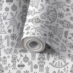 Peel and Stick Wallpaper Self Adhesive Wall Mural Cute line Christmas seamless Nutcracker Seamless can be used for fills Contact Paper Renter Friendly Wallpaper for Kitchen Nursery Bedroom 17.7"x118"