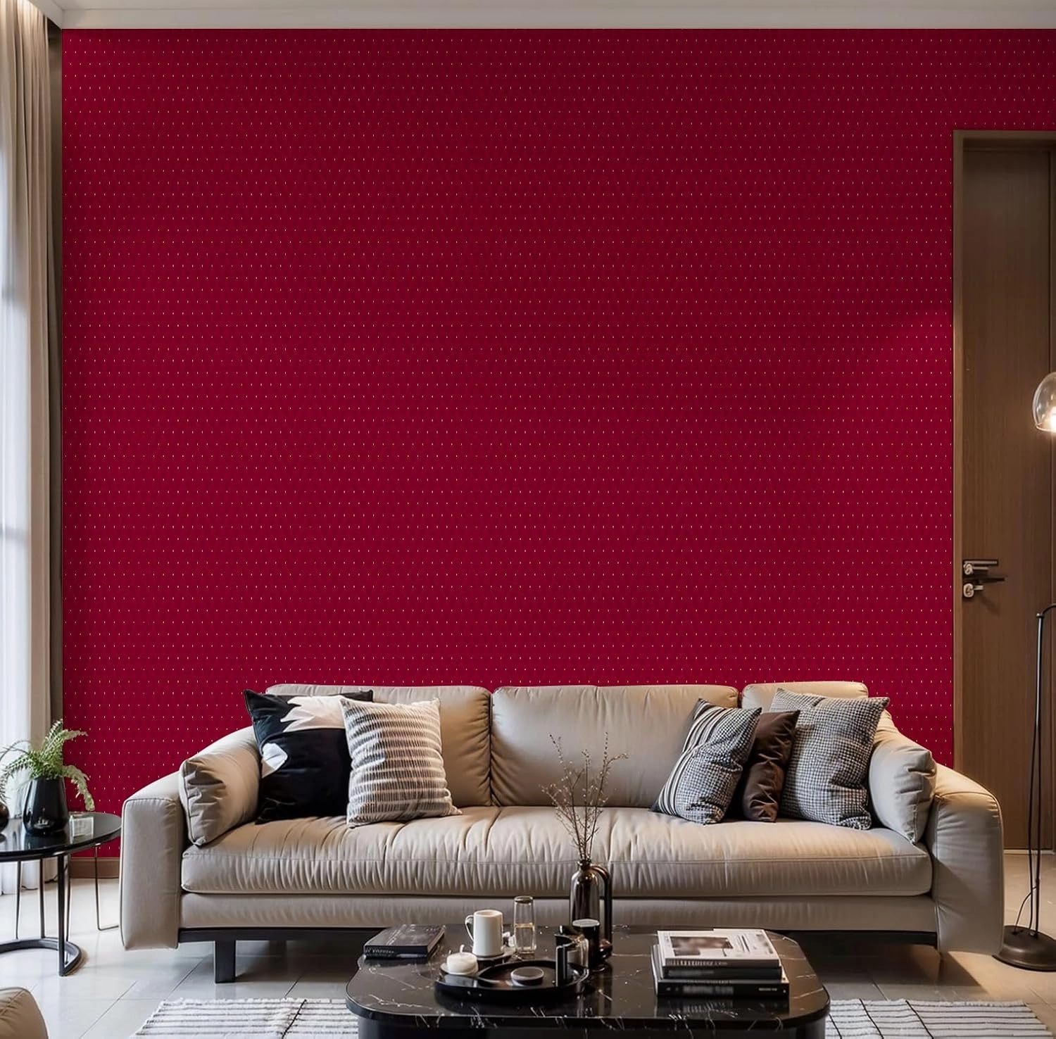 Peel and Stick Wallpaper Self Adhesive Wall Mural Deep burgundy seamless pattern Can be used for premium royal party Contact Paper Renter Friendly Wallpaper for Kitchen Nursery Bedroom 17.7"x118"