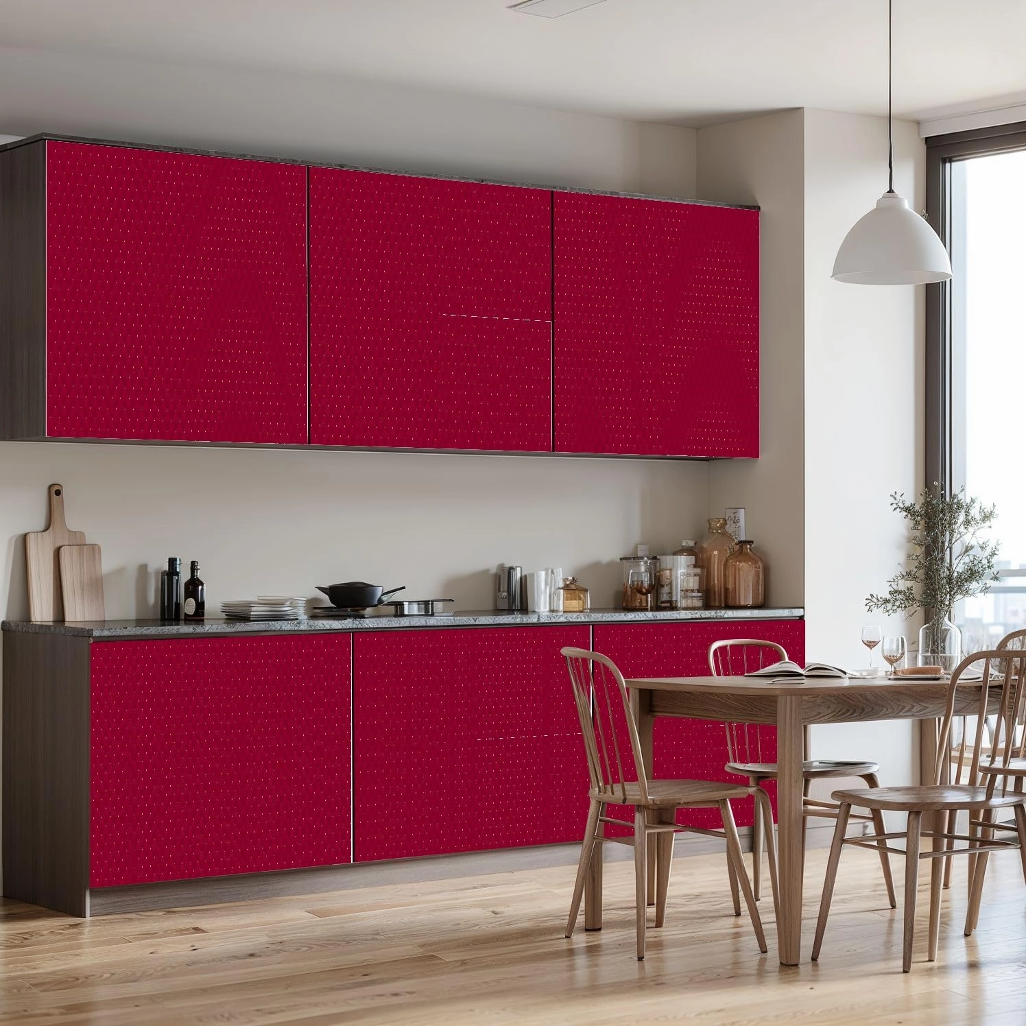 Peel and Stick Wallpaper Self Adhesive Wall Mural Deep burgundy seamless pattern Can be used for premium royal party Contact Paper Renter Friendly Wallpaper for Kitchen Nursery Bedroom 17.7"x118"