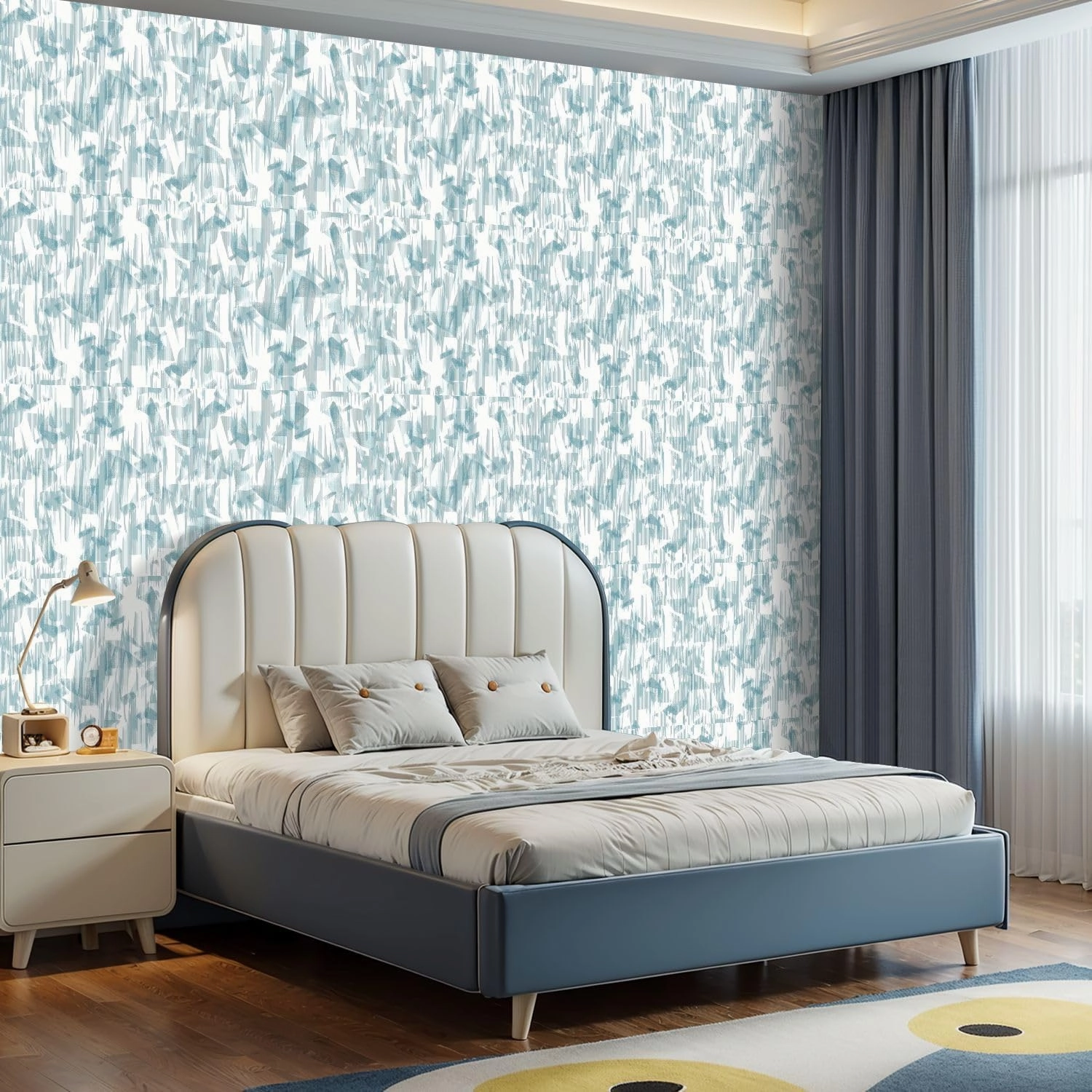 Peel and Stick Wallpaper Self Adhesive Wall Mural Halftone Monochrome Grunge Vertical Lines Texture Seamless Pattern Contact Paper Renter Friendly Wallpaper for Kitchen Nursery Bedroom 17.7"x118"