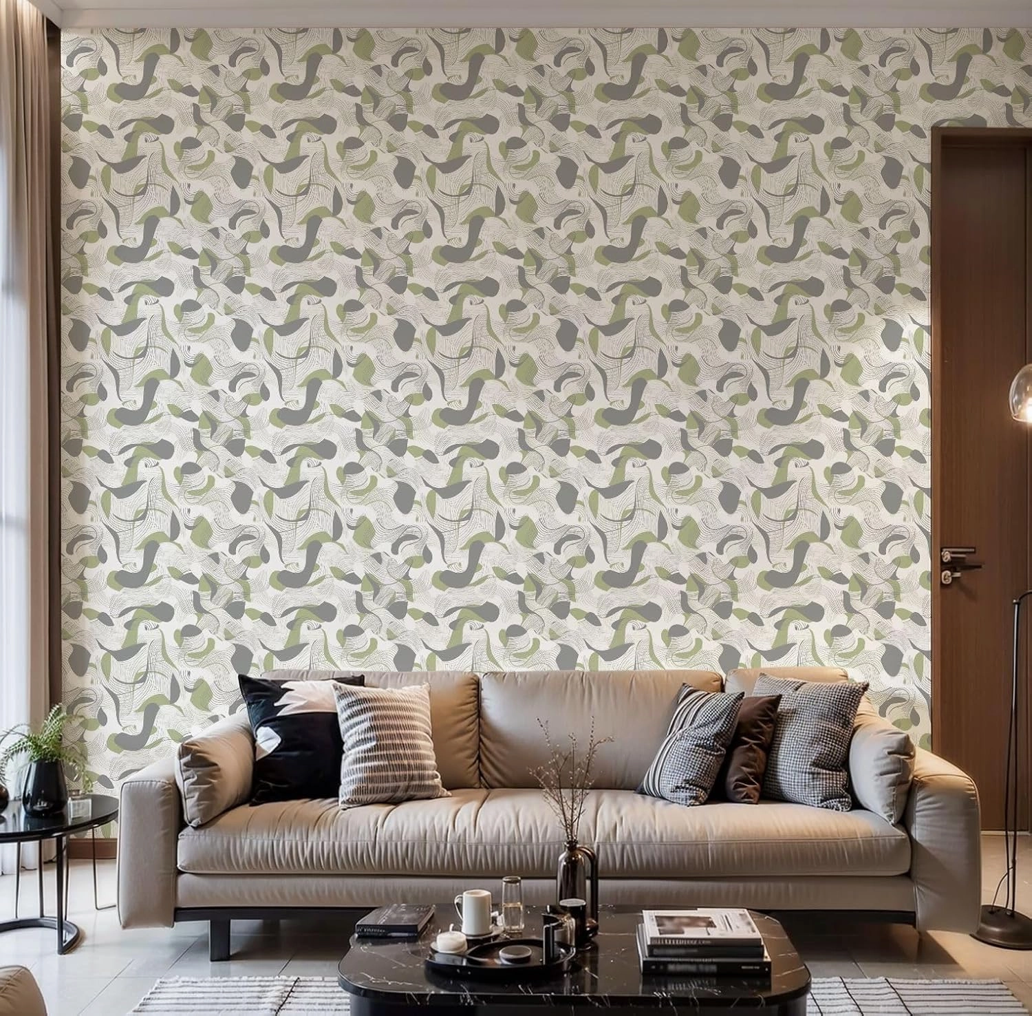 Peel and Stick Wallpaper Self Adhesive Wall Mural Halftone Monochrome Grunge Vertical Lines Texture Seamless Pattern Contact Paper Renter Friendly Wallpaper for Kitchen Nursery Bedroom 17.7"x118"