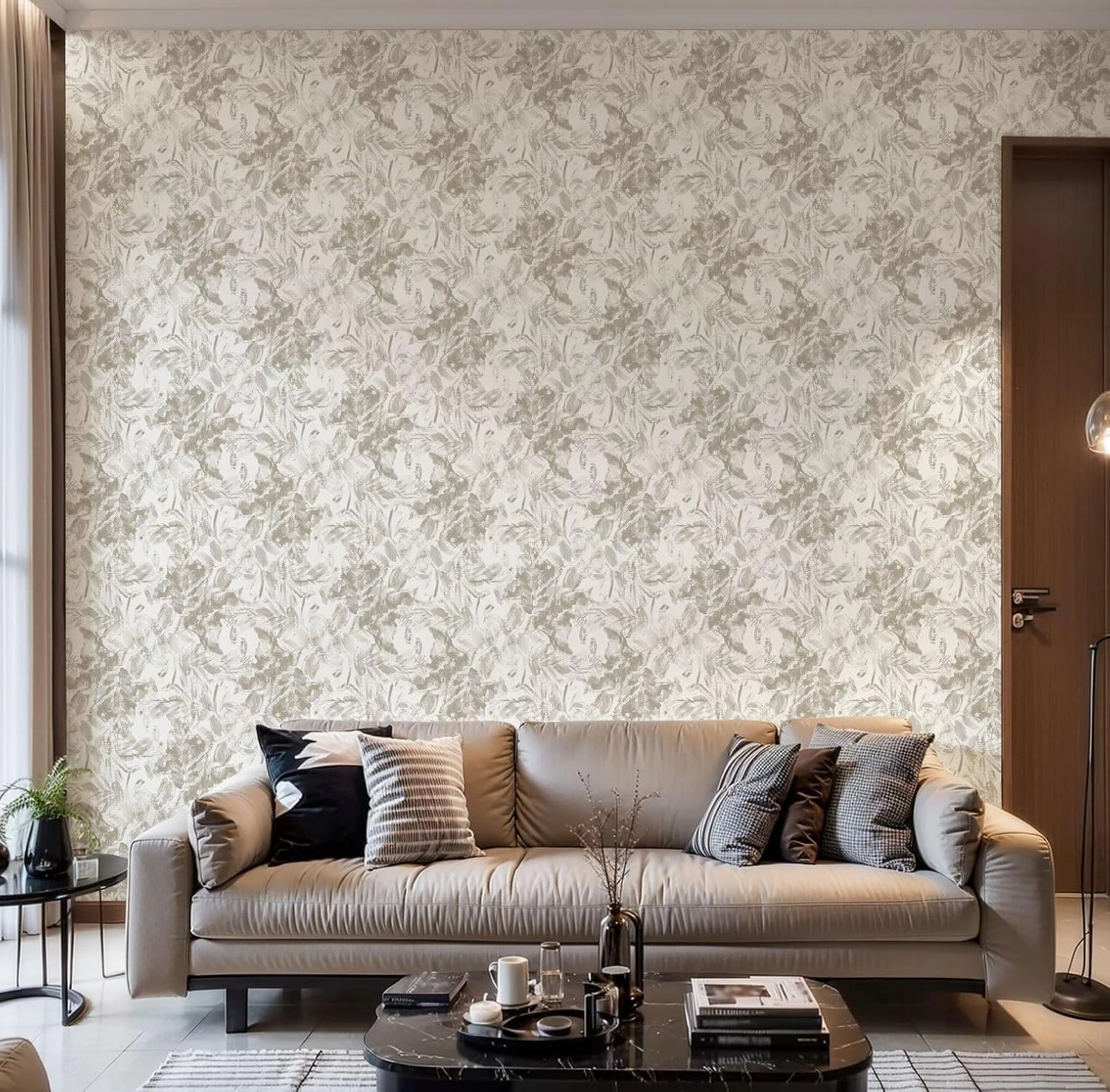 Peel and Stick Wallpaper Self Adhesive Wall Mural Halftone Monochrome Grunge Vertical Lines Texture Seamless Pattern Contact Paper Renter Friendly Wallpaper for Kitchen Nursery Bedroom 17.7"x118"