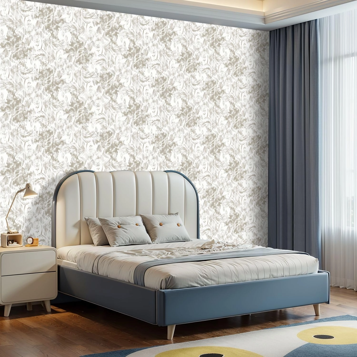 Peel and Stick Wallpaper Self Adhesive Wall Mural Halftone Monochrome Grunge Vertical Lines Texture Seamless Pattern Contact Paper Renter Friendly Wallpaper for Kitchen Nursery Bedroom 17.7"x118"