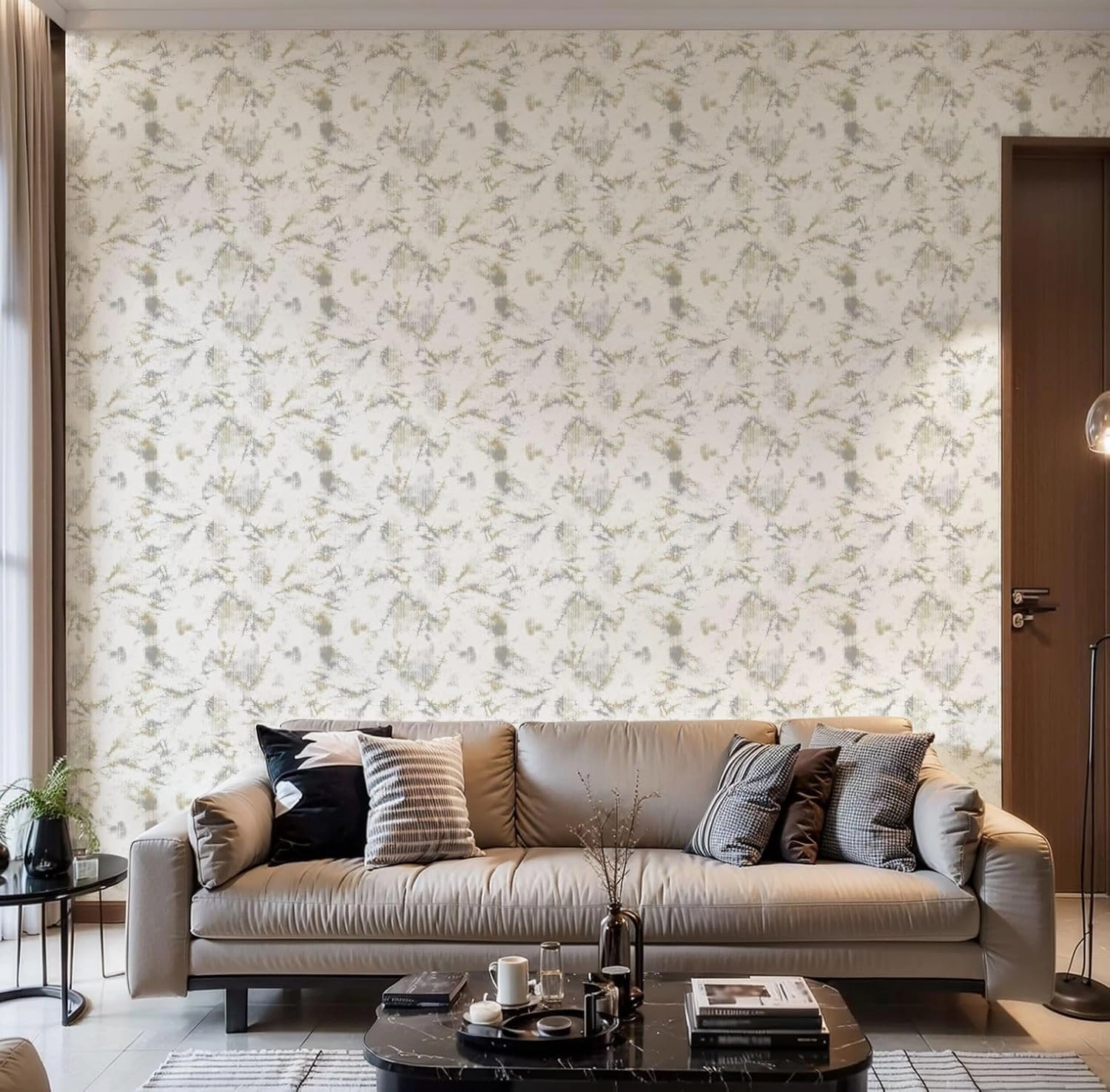 Peel and Stick Wallpaper Self Adhesive Wall Mural Halftone Monochrome Grunge Vertical Lines Texture Seamless Pattern Contact Paper Renter Friendly Wallpaper for Kitchen Nursery Bedroom 24"x118"