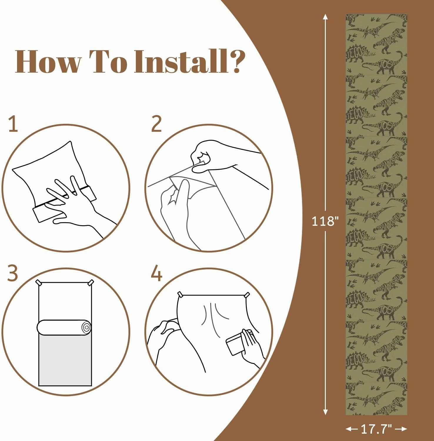 Peel and Stick Wallpaper Self Adhesive Wall Mural Seamless camouflage Dino pattern print for T shirts textiles web Contact Paper Renter Friendly Wallpaper for Kitchen Nursery Bedroom 17.7"x118"