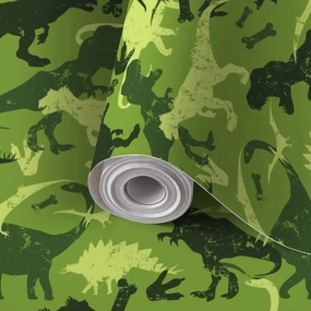 Peel and Stick Wallpaper Self Adhesive Wall Mural Seamless camouflage Dino print for T shirts textiles web Original Contact Paper Renter Friendly Wallpaper for Kitchen Nursery Bedroom 17.7"x118"