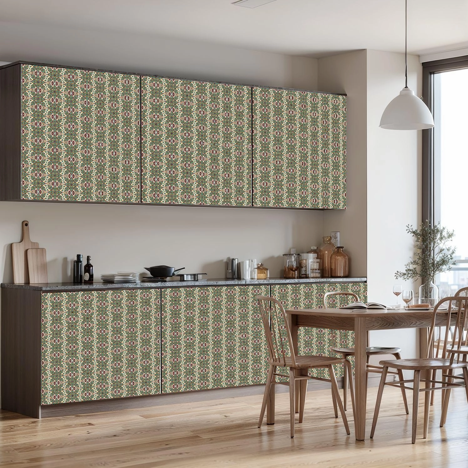 Peel and Stick Wallpaper Self Adhesive Wall Mural Seamless Mexican Geometric Ethnic Contact Paper Renter Friendly Wallpaper for Kitchen Nursery Bedroom 17.7"x118"