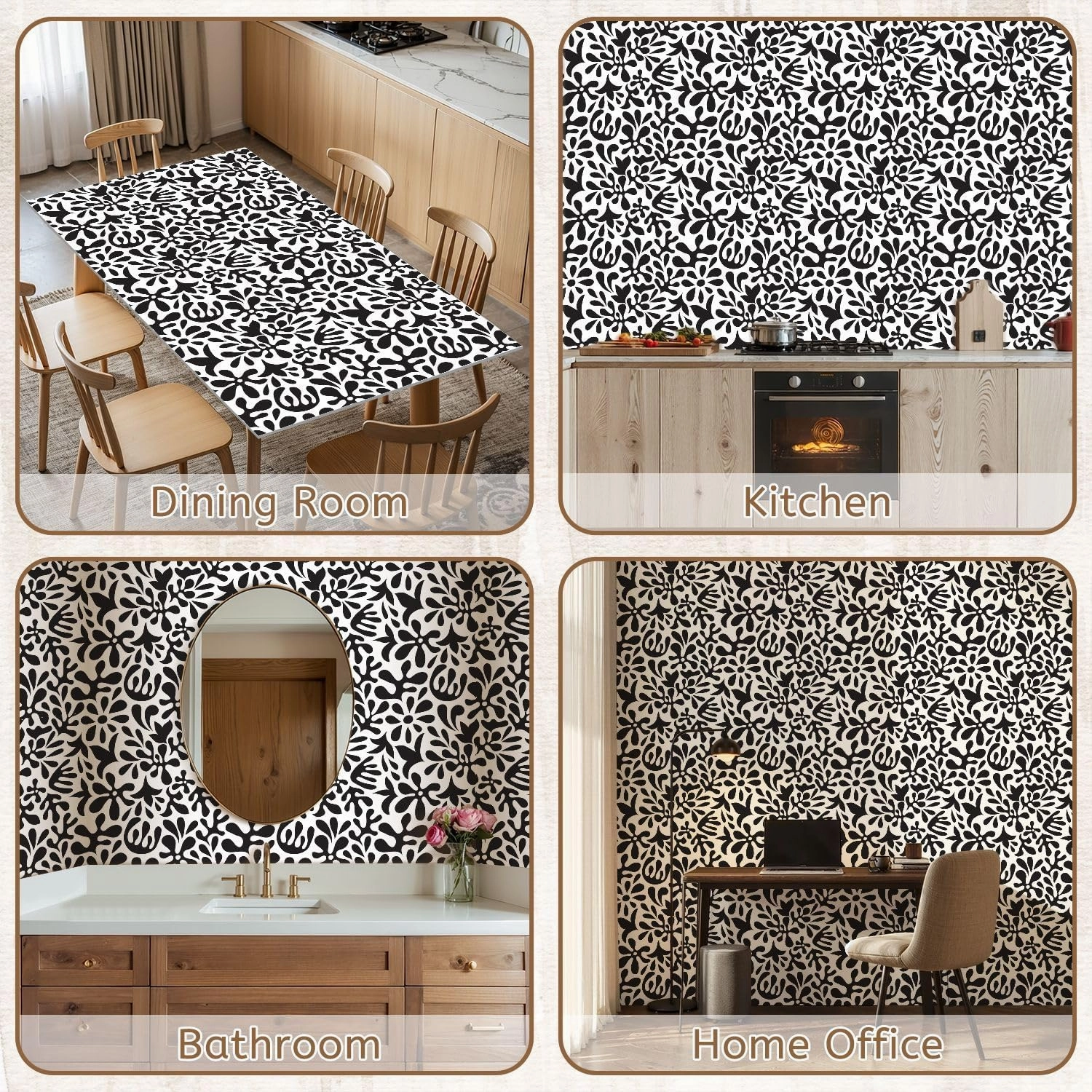 Peel and Stick Wallpaper Self Adhesive Wall Mural Seamless Mexican Otomi Style attern Flowers Contact Paper Renter Friendly Wallpaper for Kitchen Nursery Bedroom 17.7"x118"