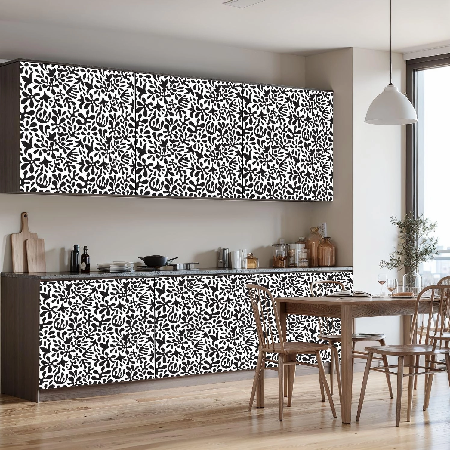 Peel and Stick Wallpaper Self Adhesive Wall Mural Seamless Mexican Otomi Style attern Flowers Contact Paper Renter Friendly Wallpaper for Kitchen Nursery Bedroom 17.7"x118"