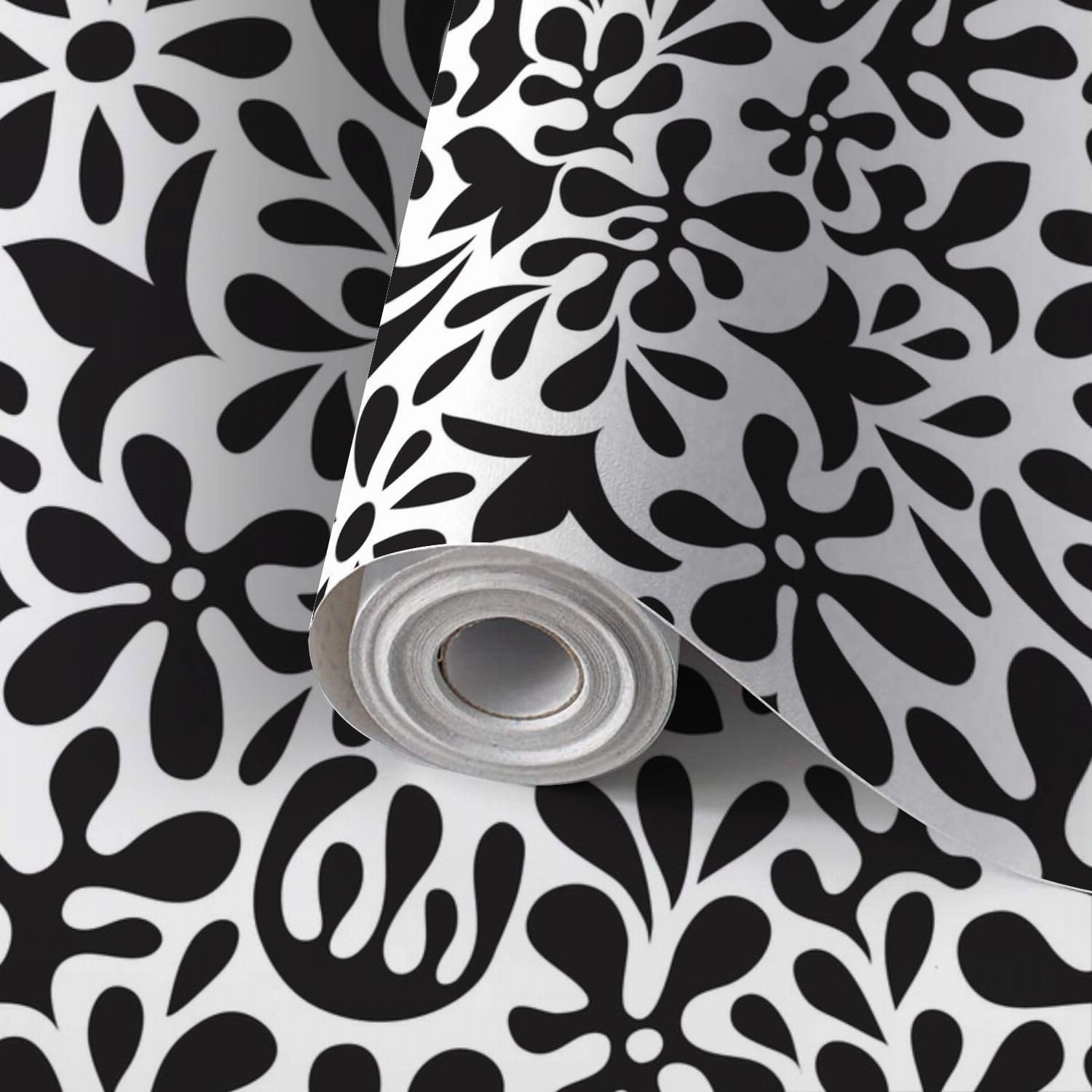 Peel and Stick Wallpaper Self Adhesive Wall Mural Seamless Mexican Otomi Style attern Flowers Contact Paper Renter Friendly Wallpaper for Kitchen Nursery Bedroom 17.7"x118"