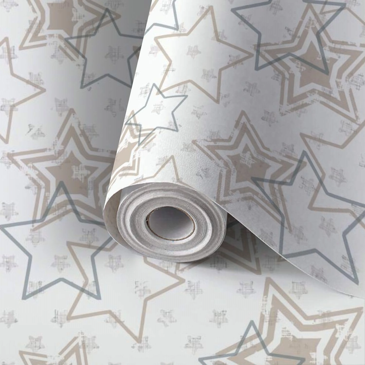 Peel and Stick Wallpaper Self Adhesive Wall Mural Stars artistic seamless pattern tradition shibori print Geometric Contact Paper Renter Friendly Wallpaper for Kitchen Nursery Bedroom 17.7"x118"