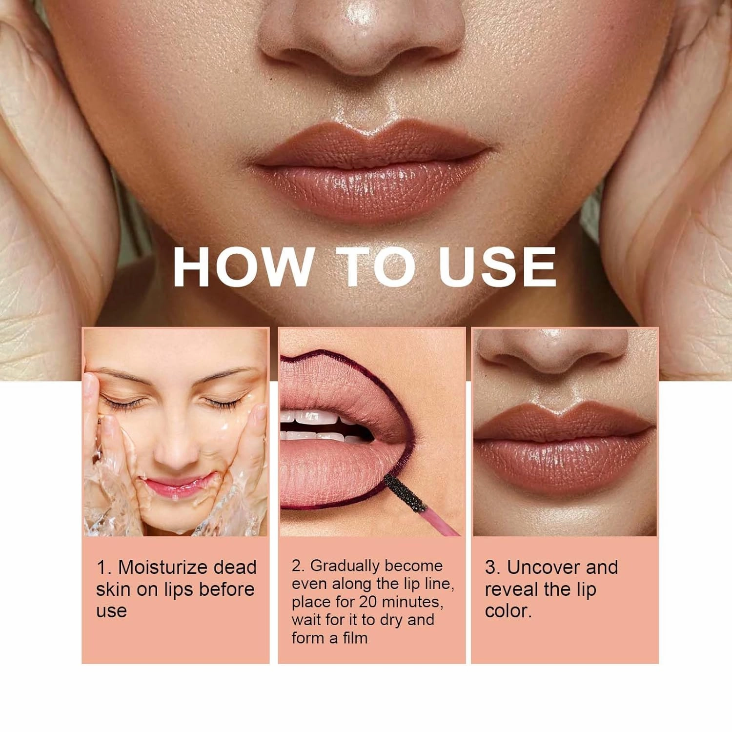 Peel Off Lip Liner, Long Wear Detachable Lip Liner, Long Lasting Waterproof Peel Off Lip Stain for Women Girls (Claret, 5ML)