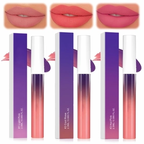 Peel Off Lip Tint, 2025 New Lip Stain Peel Off for Women, Matte High Pigment Long-lasting Waterproof Liquid Lip Gloss Makeup (3 Colors, #)