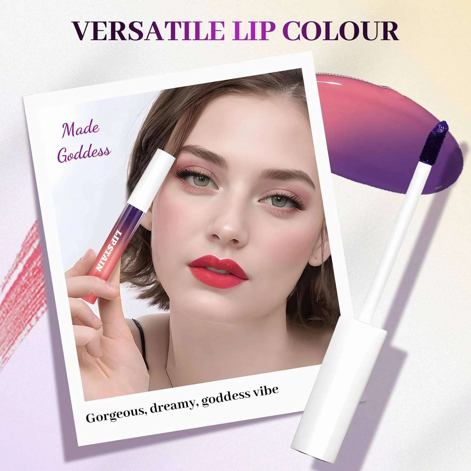 Peel Off Lip Tint, 2025 New Lip Stain Peel Off for Women, Matte High Pigment Long-lasting Waterproof Liquid Lip Gloss Makeup (3 Colors, #)