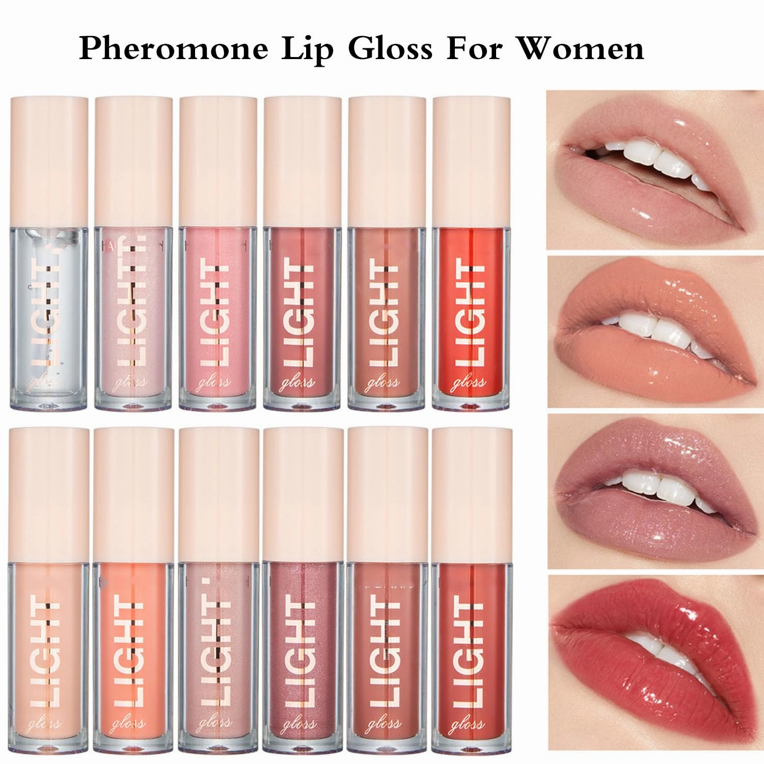 Pheromone Lip Gloss For Women,Pheromone Cargos Lip Gloss,Veliria Pheromone Lip Gloss,Pheromone-Infused Arousal Lip Gloss,Pheromone Lip Plumping Gloss,Long-Lasting Moisturizing (04 05 06)
