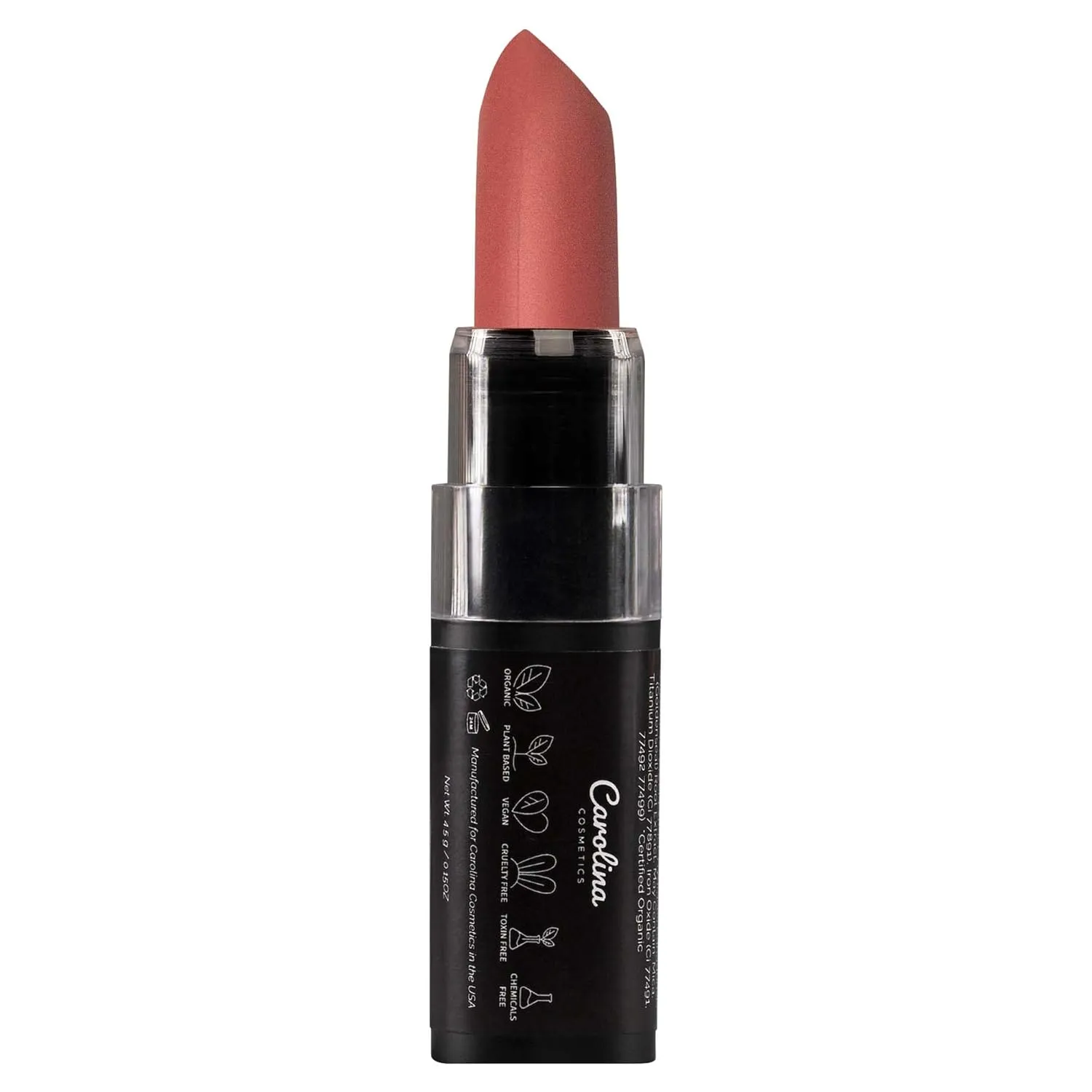 Plant-Based Moisturizing Lipstick - Japa Mala Shade 0.15oz- Hydrating with Cocoa Oil, Gluten-Free, Vegan, Non-GMO, Paraben-Free - Lightweight Cream Texture