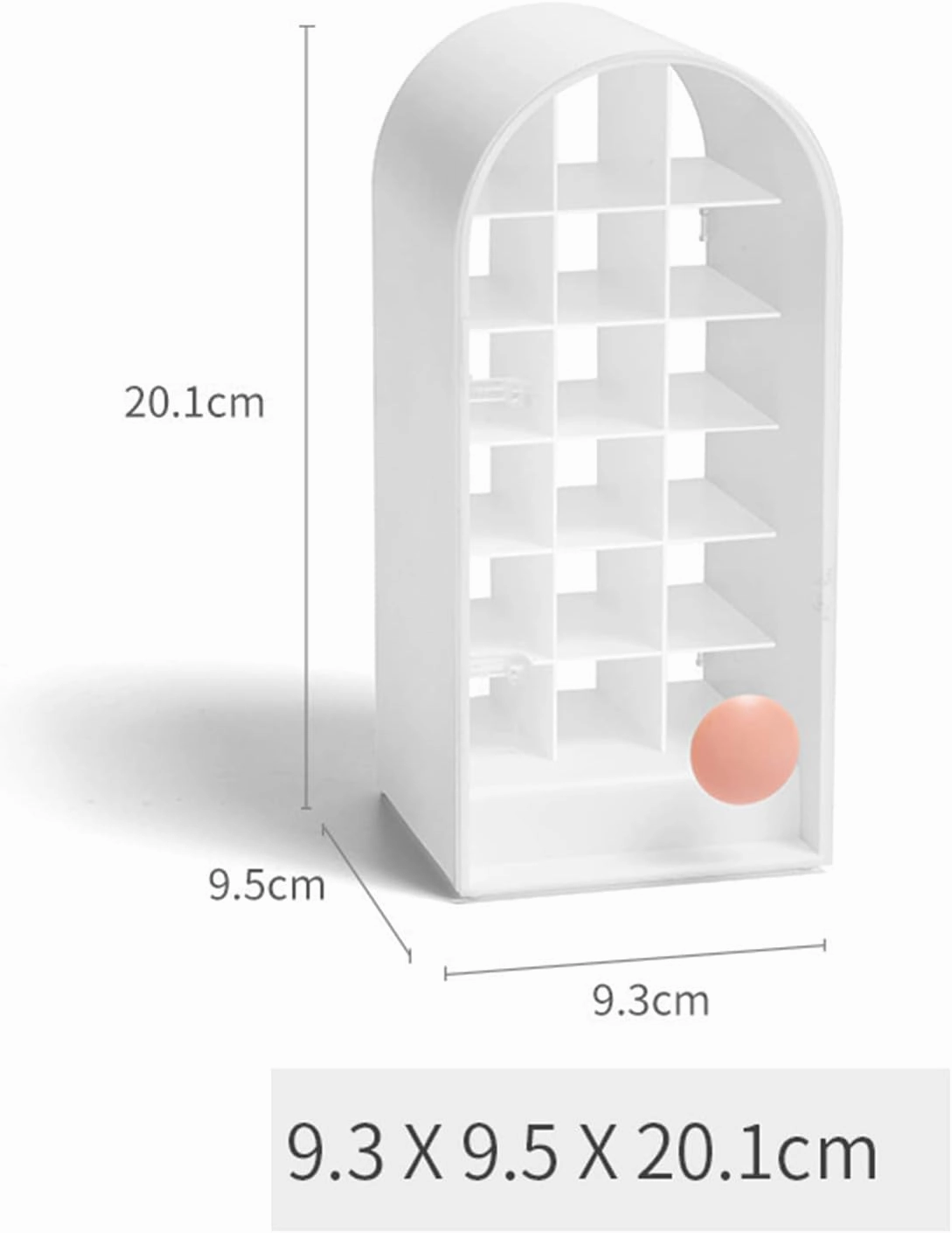 Plastic Lip Gloss Organizer, 18 Spaces Stackable Lipstick Holder Travel Perfume Organizer Makeup Stand for Office Bathroom Vanity (White)