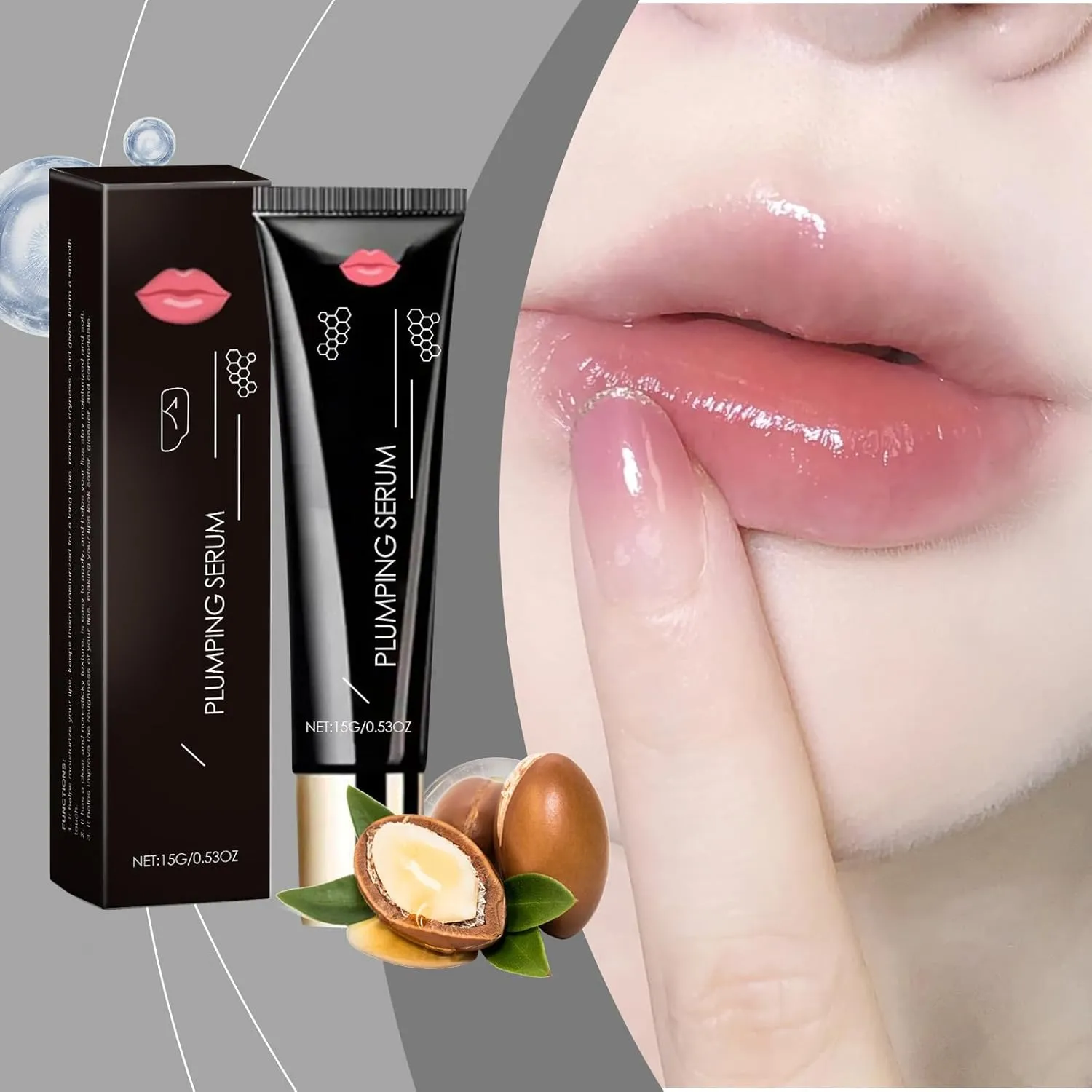 Plumpify Plumping Serum Oil, Collagen & Hyaluronic Acid Plumping Lip Serum - Anti Wrinkle Repair, Moisturizing Treatment for Dry Lips (3pcs)
