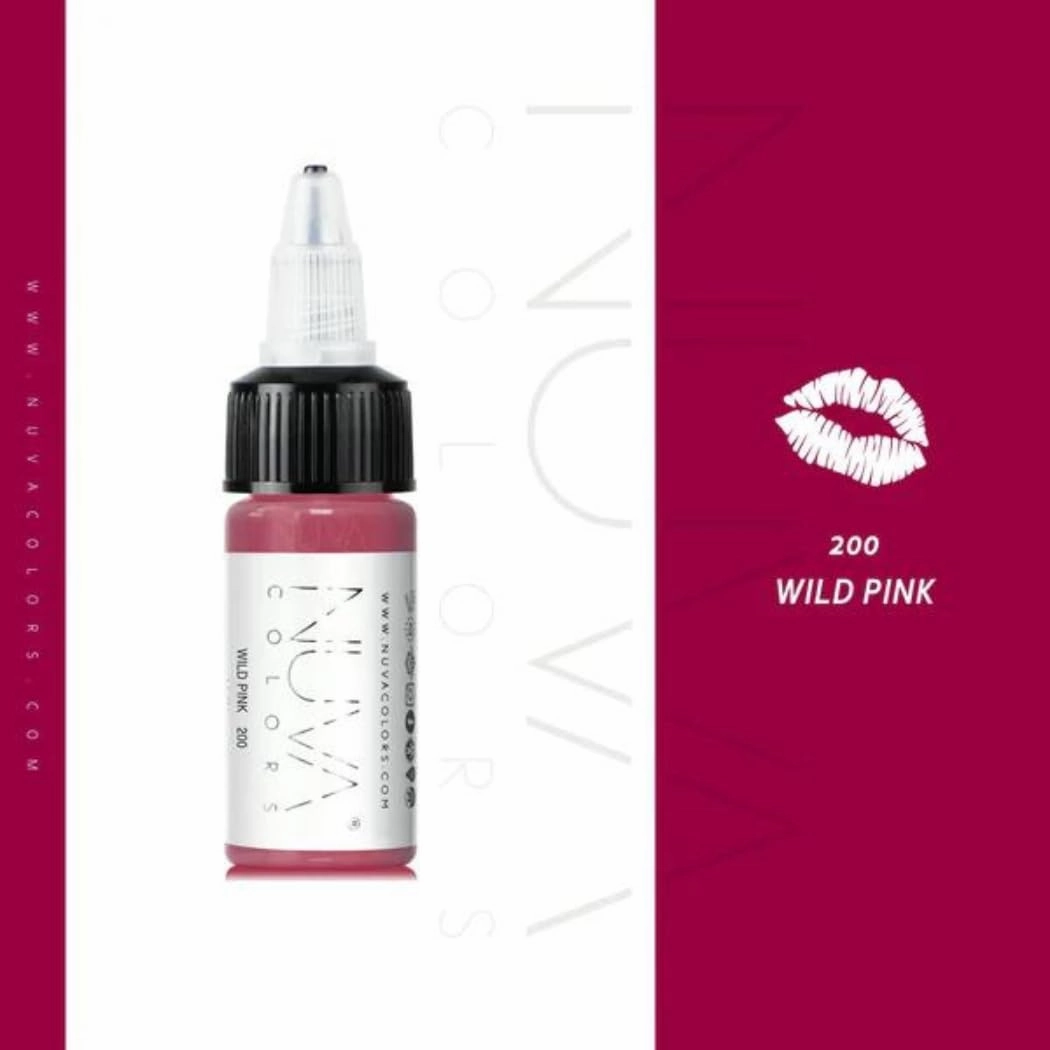 PMU Lip Pigment, Customizable, Cool Undertone for Lip Blushing & More, Vegan, Made in USA (Wild Pink)