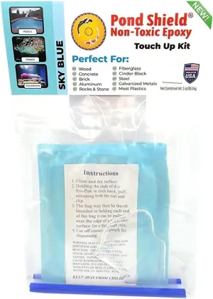 Pond Armor SKU-SBLUE-TU Pond Shield Sky Blue Touch Up Kit Non-Toxic epoxy Coating