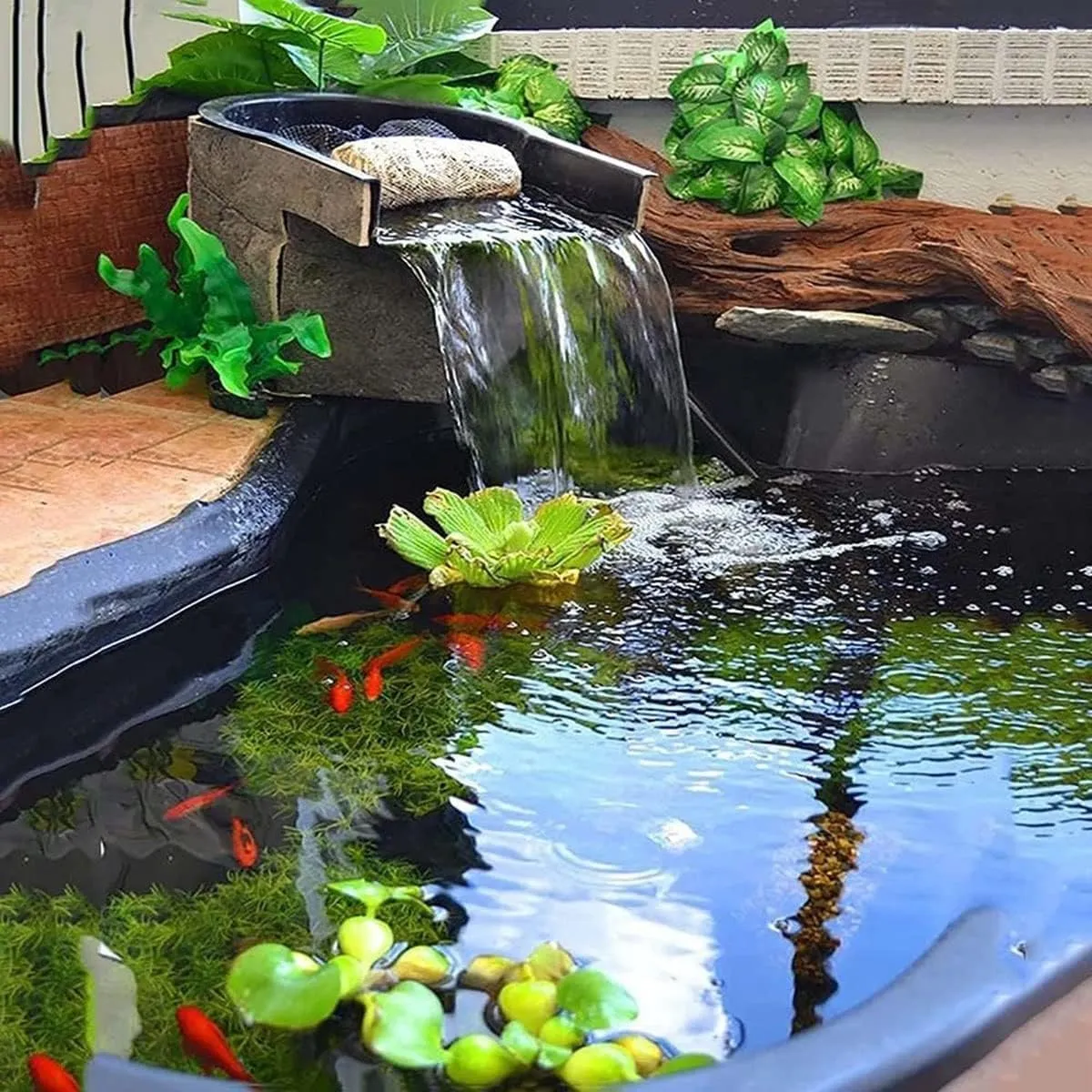 Pond Impermeable Liner, 0.12Mm Thickness HDPE Anti-UV Fish Pond Bed Liners Film, Outdoor Garden Landscaping Water Feature Membrane,Black,6x6m