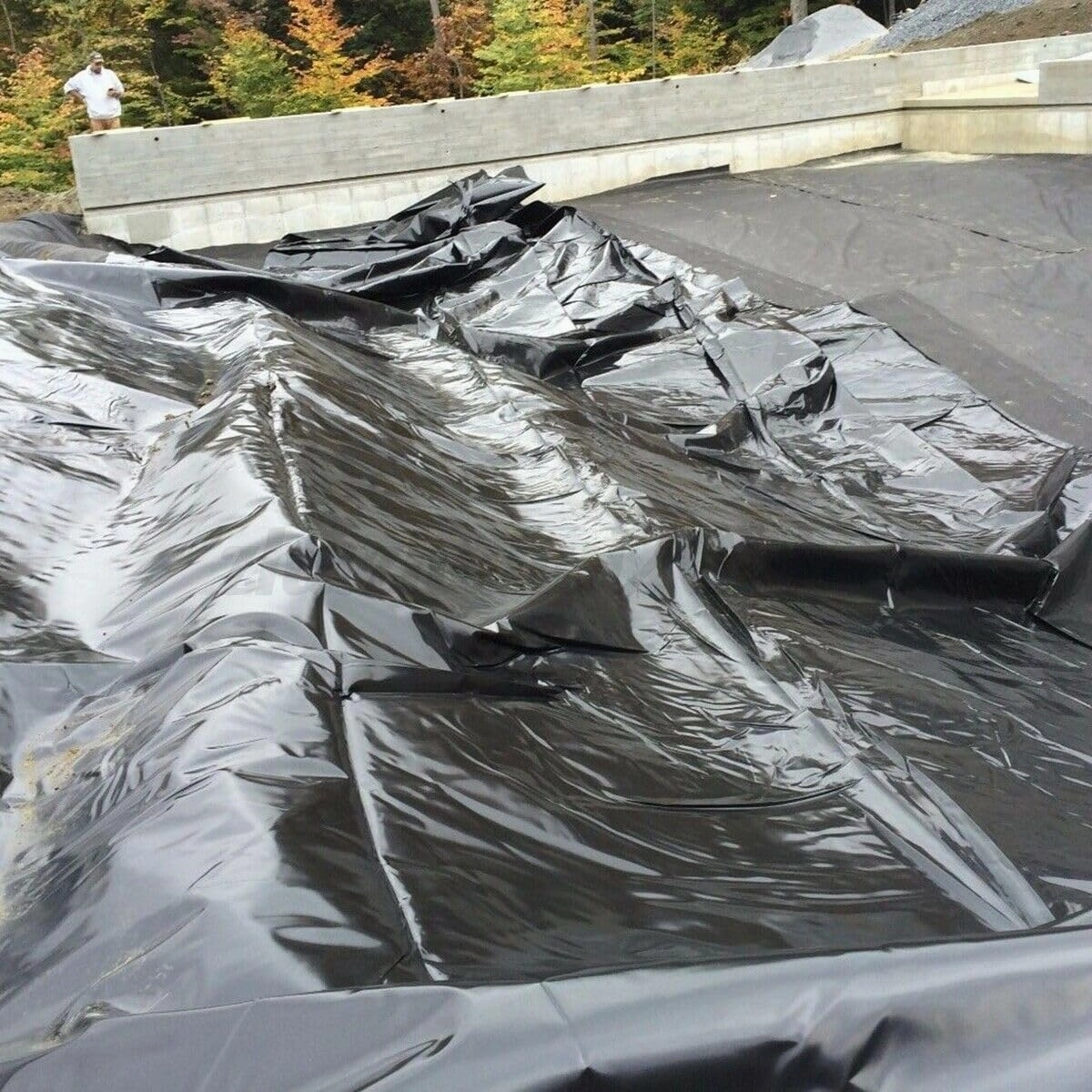 Pond Liner,10 x 10 FT PVC Fish Pond Liners for Outdoor Pond,20Mil Thickness Fish Pond Liners for Waterfall Base Water Garden Fountain Koi Fish Aquaculture Pond,Black