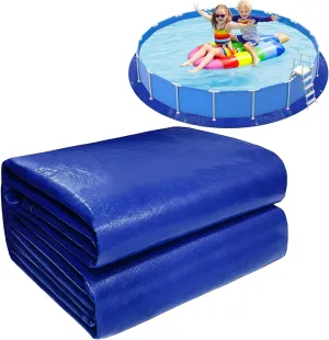 Pool Pads for Above Ground Pool, 15 FT Pool Mat Tarp for Under Pool Ground Cloth Round Underlayment Pad, Thickened Under Pools Padding Floor Mat, Puncture Protection Extend Liner Life (15FT)