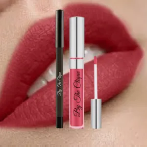 Premium Long Lasting Matte Liqud Lipstick and Liner Set | Perfect Texture | Glamorous Pink | Glam Sam