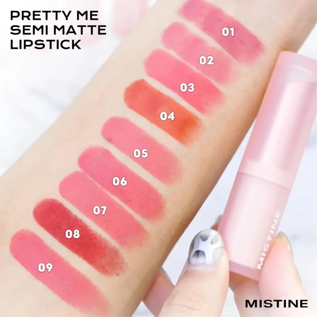 Pretty Me Semi Matte Lipstick – 3.5g Velvet Finish, Smooth & Blurring Lip Lines (04 Risky Orange)