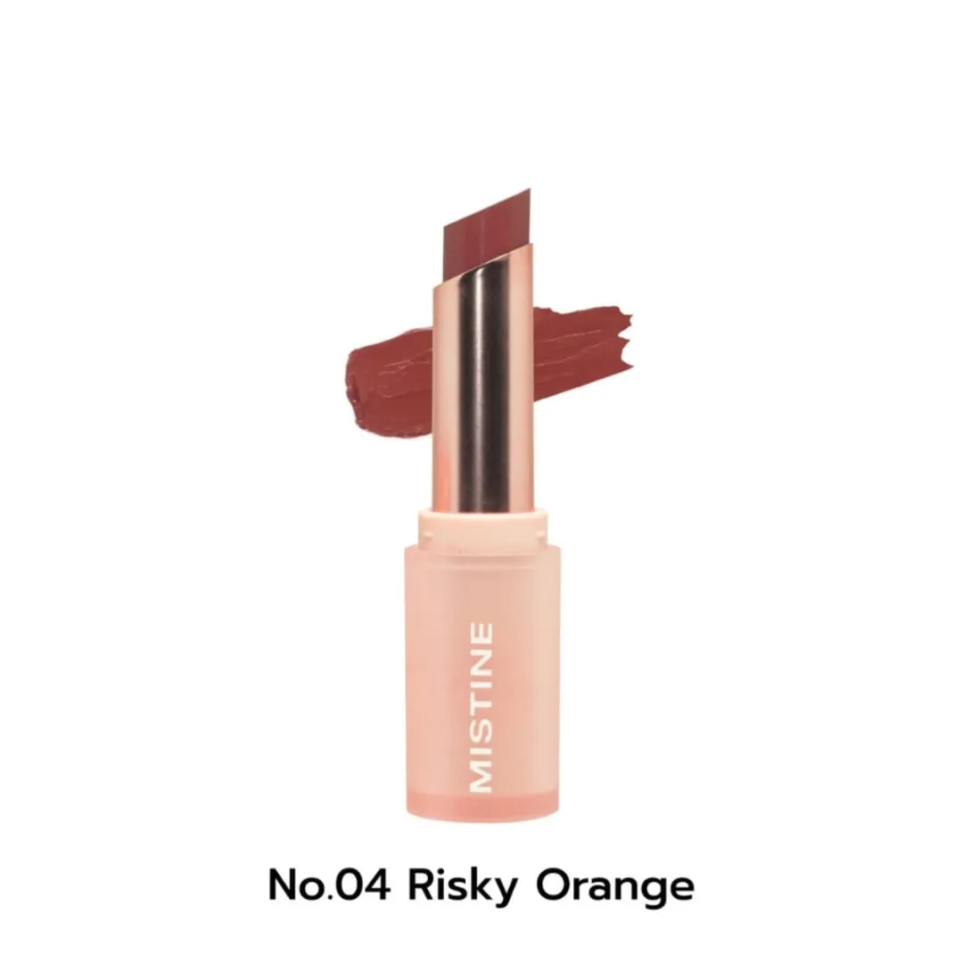Pretty Me Semi Matte Lipstick – 3.5g Velvet Finish, Smooth & Blurring Lip Lines (04 Risky Orange)