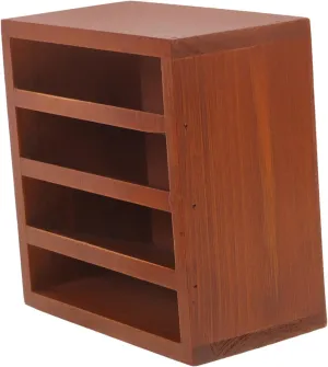 PRETYZOOM Solid Wood Makeup Organizer Desk Lipstick Box Makeup Caboodle Organizer Vanity Case