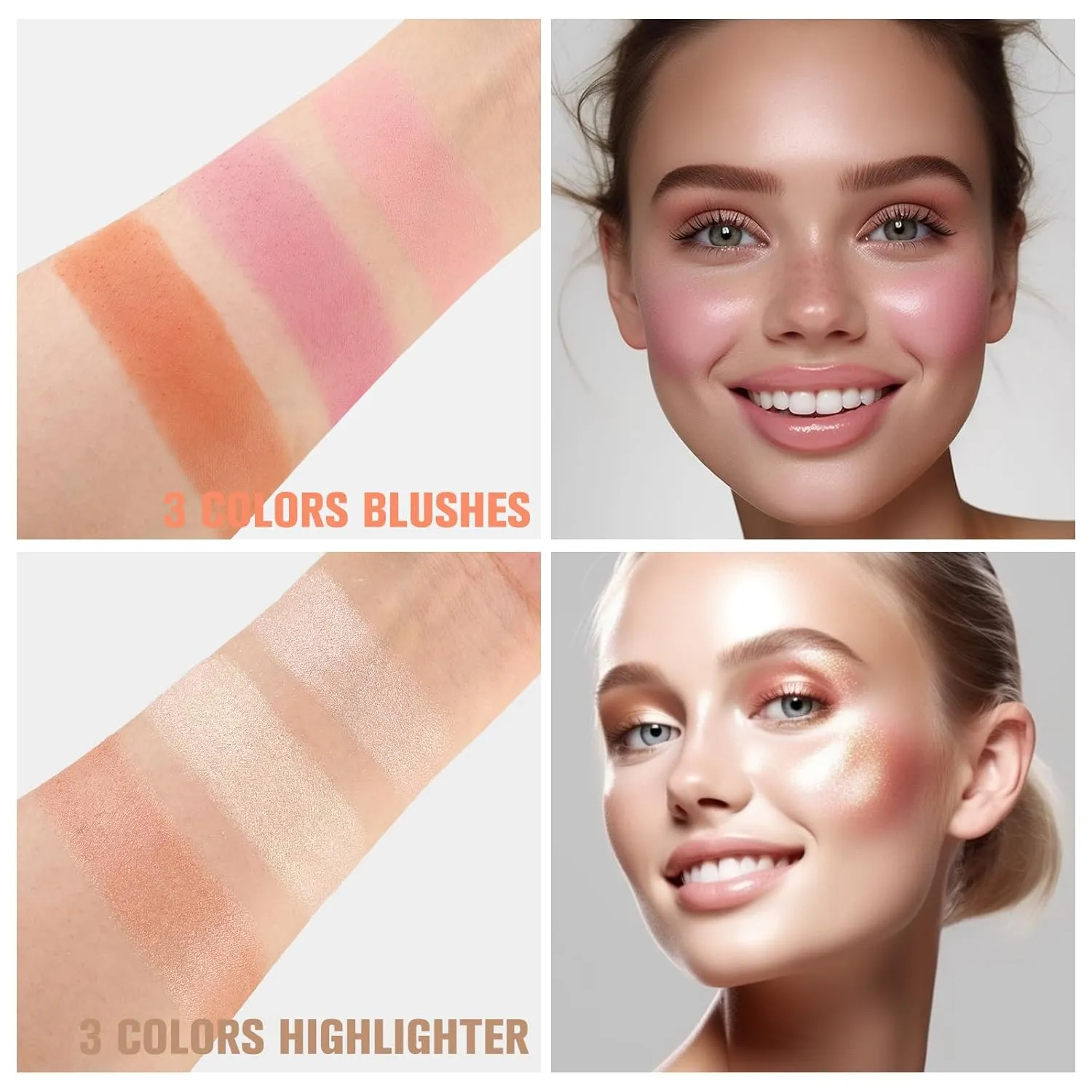 Professional Makeup Kit for Women Girl Full Kit with Mirror 60 Colors All in One Make up Gift Set Included Eyeshadow,Blusher,Highlighter,Compact Powder,Brow Powder,Lipstick,Glitter,Eyeliner,Mascara 02