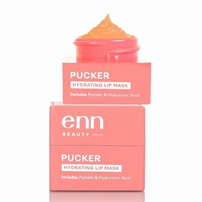 Pucker Hydrating Lip Mask With Hyaluronic Acid (Pomelo) | Tinted Lip Mask for Dry and Dark Lips | Chapped Lips | Natural | For Man and Women | 6gm