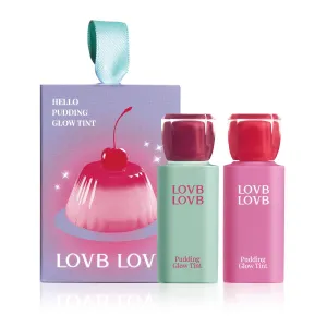 Pudding Glow Korean Lip Tint | Natural Lip Stain | Gloss to Stain | Long-Lasting & Non-Sticky | Lightweight Lip Tint 0.14 oz. (02 ENDING ROSE 03 CANDY BERRY)