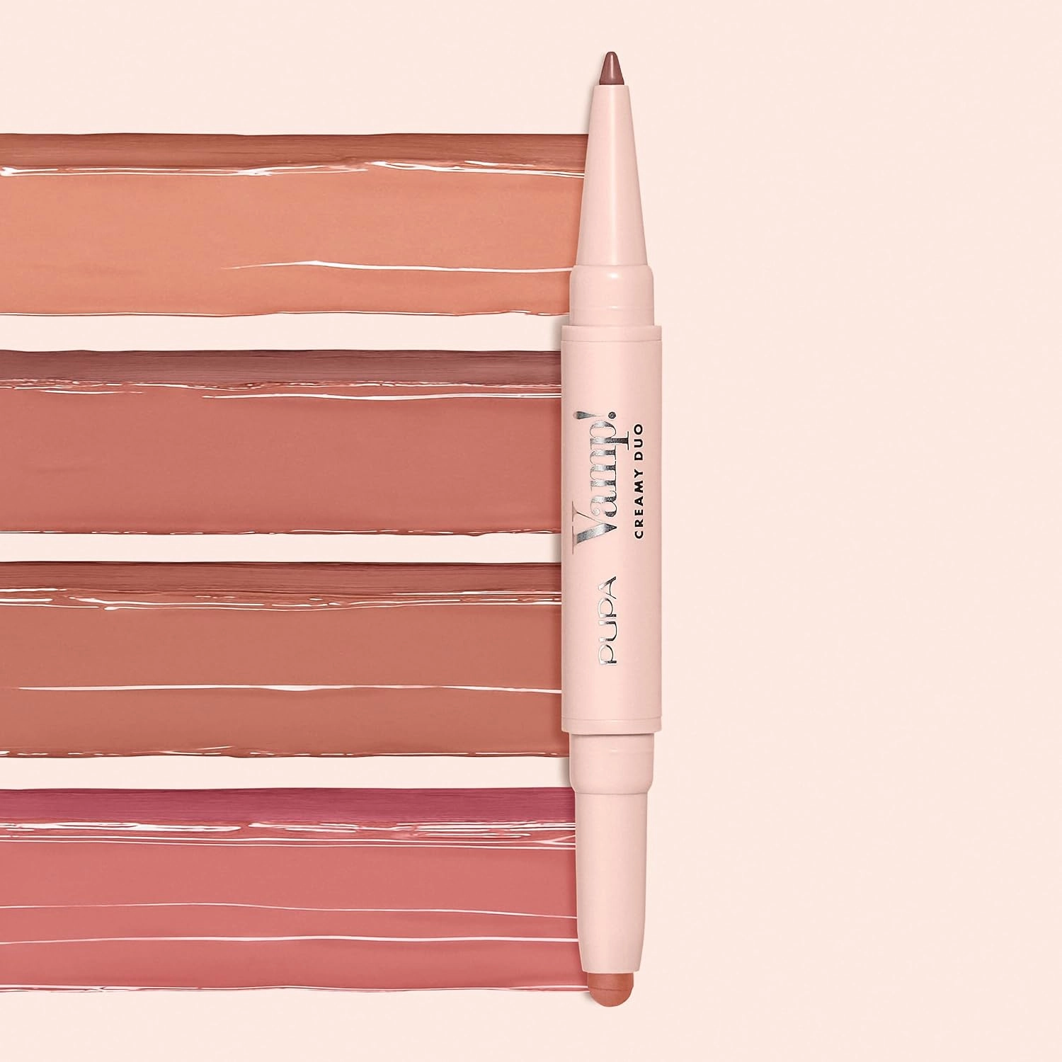 Pupa Milano Vamp! Creamy Duo, 008 Vintage Rose, 1 Pc - 2 in 1 Lipstick and Lip Pencil - Long Lasting - Lightweight - No-Transfer - Smooth Texture - Highly Pigmented