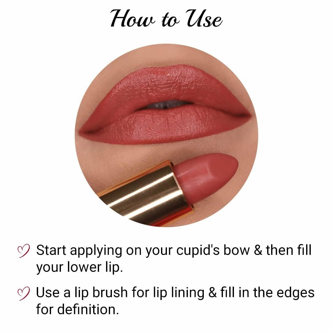 Pure Lips Long Stay Matte Lipstick Limited Edition for Women | Creamy Matte Finish & Smooth Texture| Long-Lasting | Enriched with Vitamin E & Shea Butter (Apricot Blush, 4G)