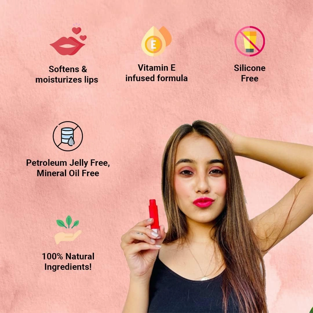 Pure lips Moisture Rich Lip Balm - Strawberry 4.5 g | For Dry Damaged & Chapped Lips | Enriched with Cocoa Butter Shea Butter (Cocoa Vanila)